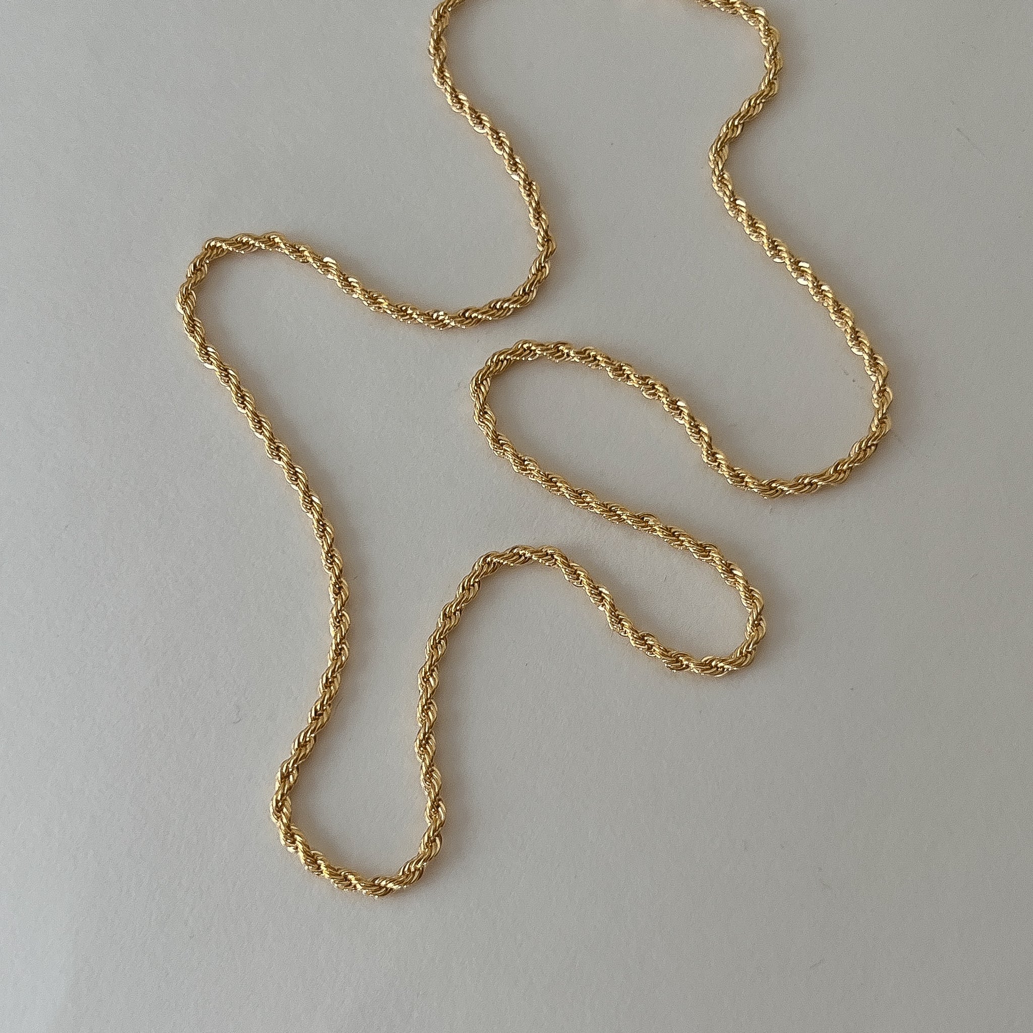 18k Gold Filled Rope twist chain 